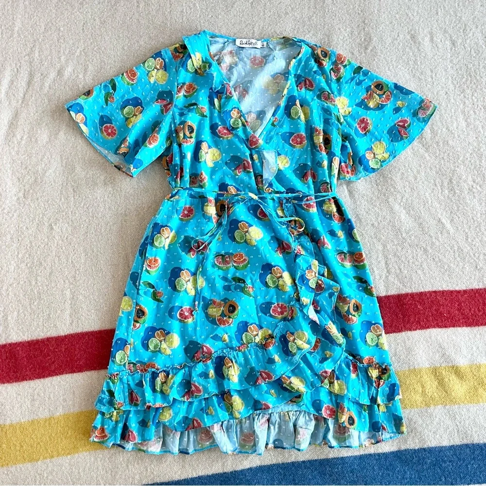Rachel Antonoff citrus print wrap dress - Picture 6 of 11